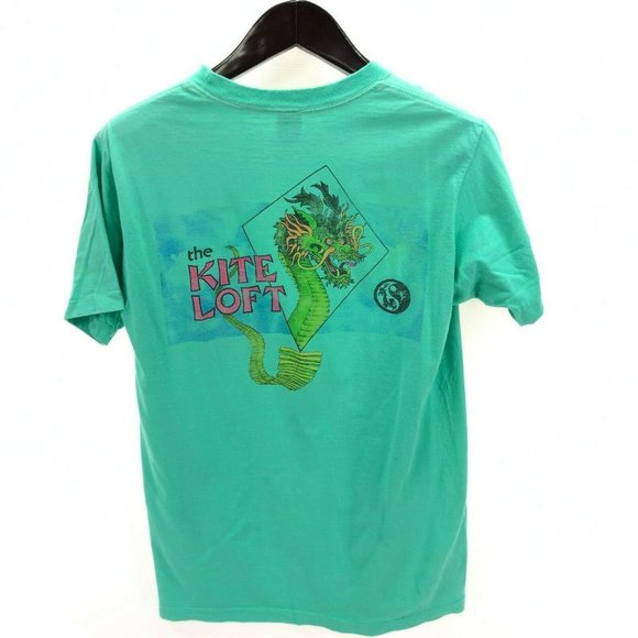 THE KITE LOFT Mens M T-shirt Vintage Teal - Picture 1 of 4